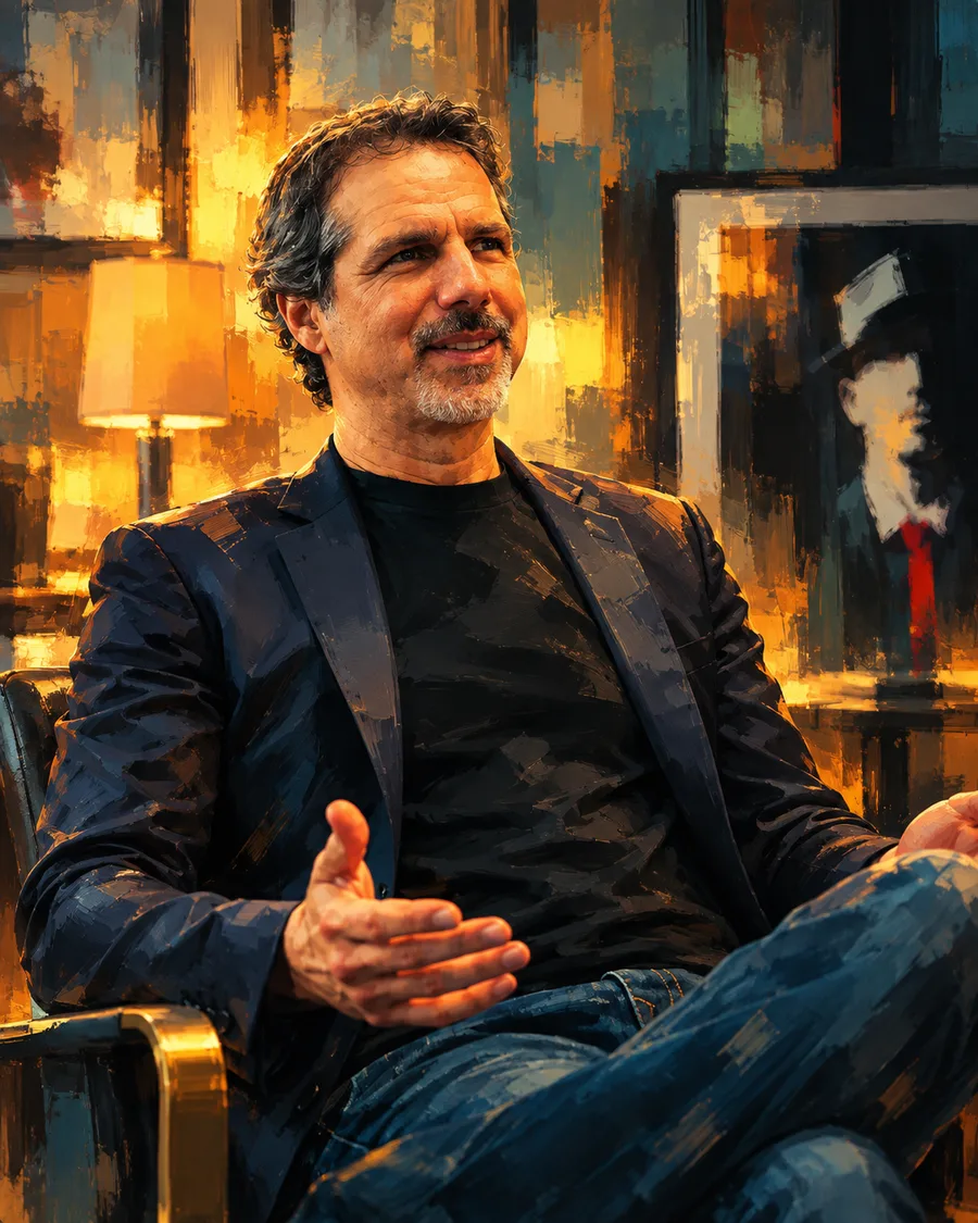 Painted portrait of Anthony T. DiPietro, seated in an armchair